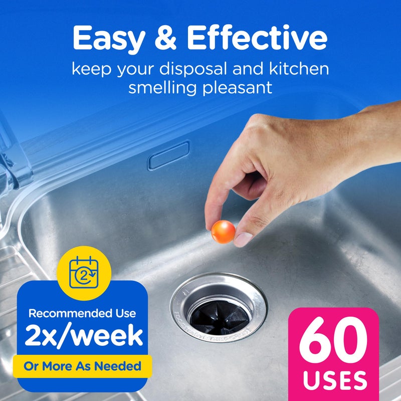 Compac Home Plink Garbage Disposal Cleaner and Deodorizer 60ct VALUE PACK - Orange - Image 4